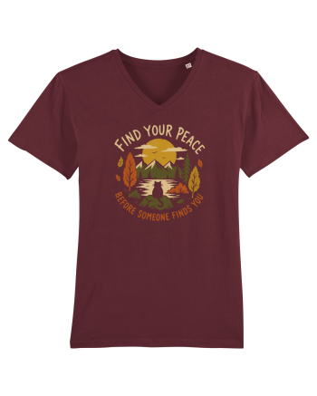 Find Your Peace Burgundy