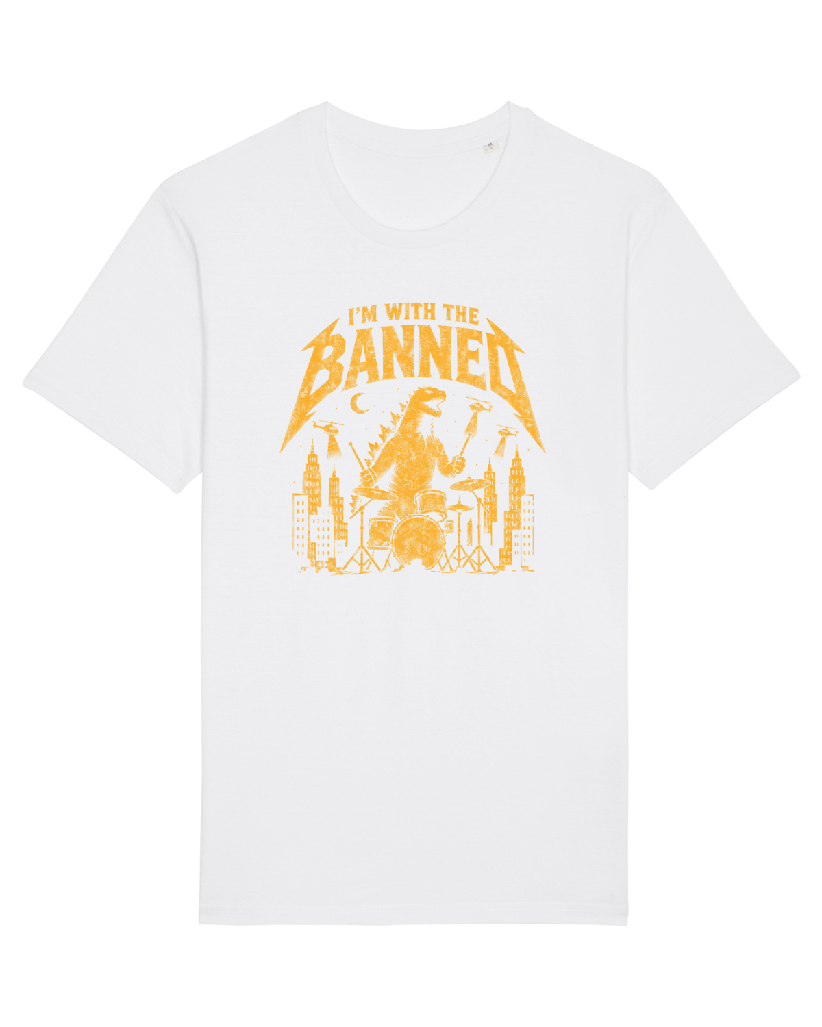 Tricou mânecă scurtă Unisex Rocker White