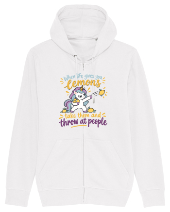 Funny Unicorn When Life Gives You Lemons Sarcastic Humor White