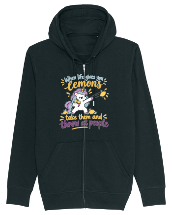 Funny Unicorn When Life Gives You Lemons Sarcastic Humor Black