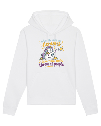 Funny Unicorn When Life Gives You Lemons Sarcastic Humor White