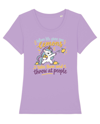 Funny Unicorn When Life Gives You Lemons Sarcastic Humor Lavender Dawn