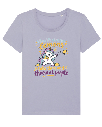 Funny Unicorn When Life Gives You Lemons Sarcastic Humor Lavender
