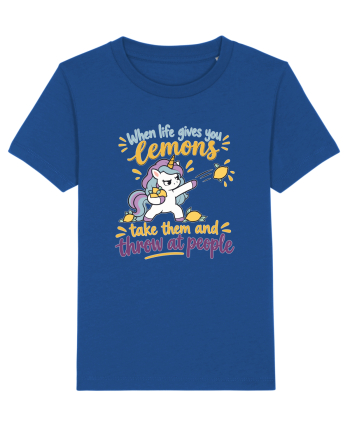Funny Unicorn When Life Gives You Lemons Sarcastic Humor Majorelle Blue