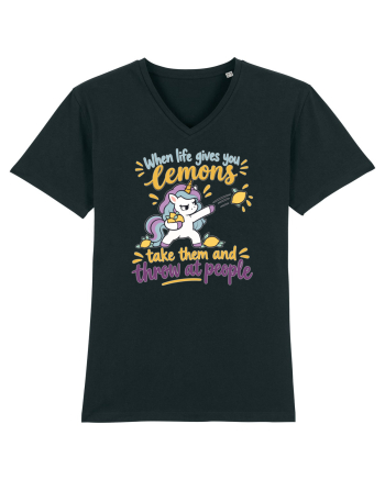 Funny Unicorn When Life Gives You Lemons Sarcastic Humor Black