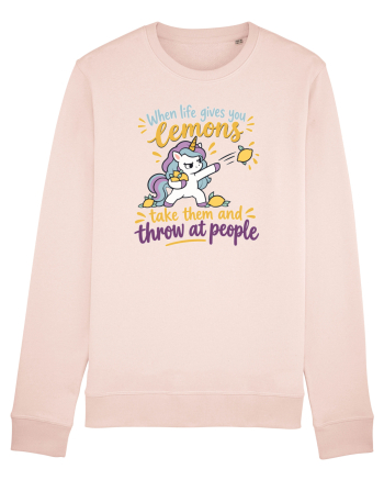 Funny Unicorn When Life Gives You Lemons Sarcastic Humor Candy Pink