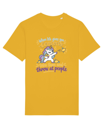 Funny Unicorn When Life Gives You Lemons Sarcastic Humor Spectra Yellow