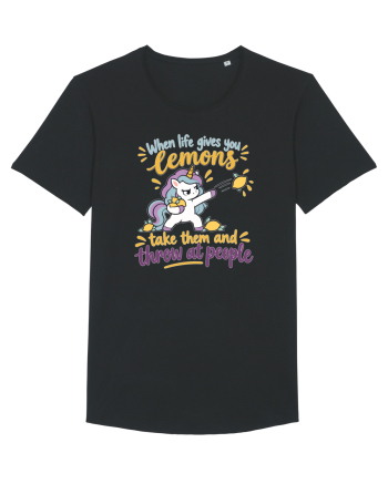 Funny Unicorn When Life Gives You Lemons Sarcastic Humor Black