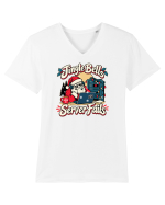 Jingle Xmas Bells Server Fails IT Support Santa Christmas Tricou mânecă scurtă guler V Bărbat Presenter