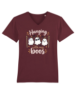 Hanging With My Boo Funny Ghost Halloween Ghosts Clothesline Tricou mânecă scurtă guler V Bărbat Presenter