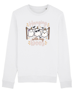 Hanging With My Boo Funny Ghost Halloween Ghosts Clothesline Bluză mânecă lungă Unisex Rise