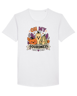 Halloween Pumpkin Fall Harvest Gourd Autumn Funny Seasonal Tricou mânecă scurtă guler larg Bărbat Skater
