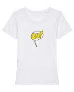 Oh! Tricou mânecă scurtă guler larg fitted Damă Expresser