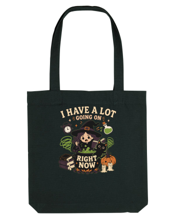 Funny Introvert Halloween Witch in a Overwhelmed Busy Night Black