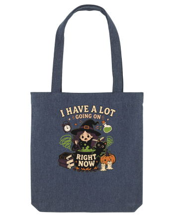 Funny Introvert Halloween Witch in a Overwhelmed Busy Night Midnight Blue