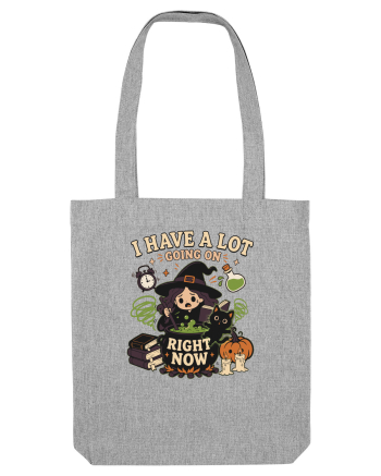 Funny Introvert Halloween Witch in a Overwhelmed Busy Night Heather Grey