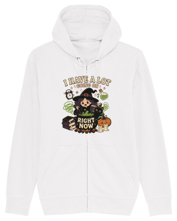 Funny Introvert Halloween Witch in a Overwhelmed Busy Night White