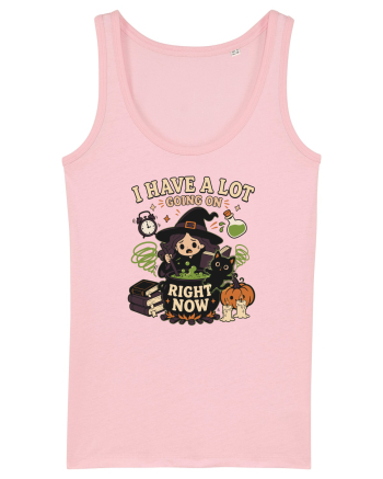 Funny Introvert Halloween Witch in a Overwhelmed Busy Night Cotton Pink