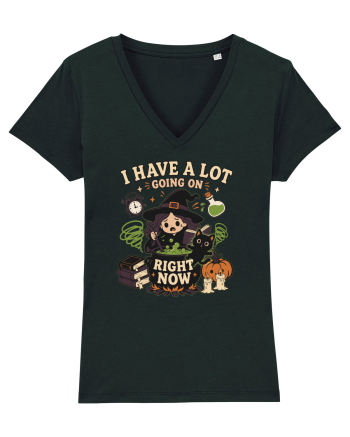 Funny Introvert Halloween Witch in a Overwhelmed Busy Night Black