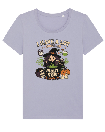 Funny Introvert Halloween Witch in a Overwhelmed Busy Night Lavender