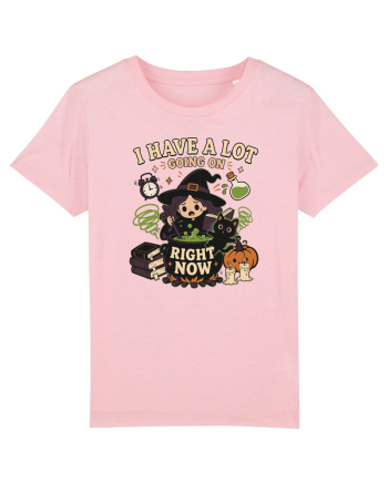 Funny Introvert Halloween Witch in a Overwhelmed Busy Night Cotton Pink