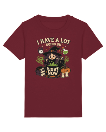 Funny Introvert Halloween Witch in a Overwhelmed Busy Night Burgundy
