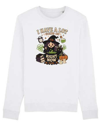Funny Introvert Halloween Witch in a Overwhelmed Busy Night White