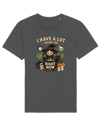 Funny Introvert Halloween Witch in a Overwhelmed Busy Night Anthracite