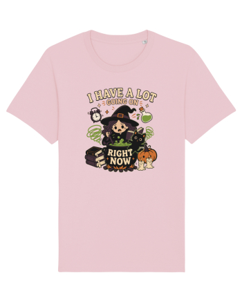 Funny Introvert Halloween Witch in a Overwhelmed Busy Night Cotton Pink
