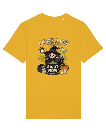 Funny Introvert Halloween Witch in a Overwhelmed Busy Night Spectra Yellow