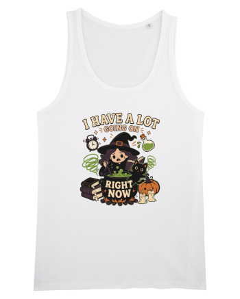 Funny Introvert Halloween Witch in a Overwhelmed Busy Night White
