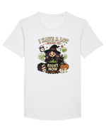 Funny Introvert Halloween Witch in a Overwhelmed Busy Night Tricou mânecă scurtă guler larg Bărbat Skater