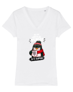 Nu am vârsta de pensie.... Tricou mânecă scurtă guler V Damă Evoker