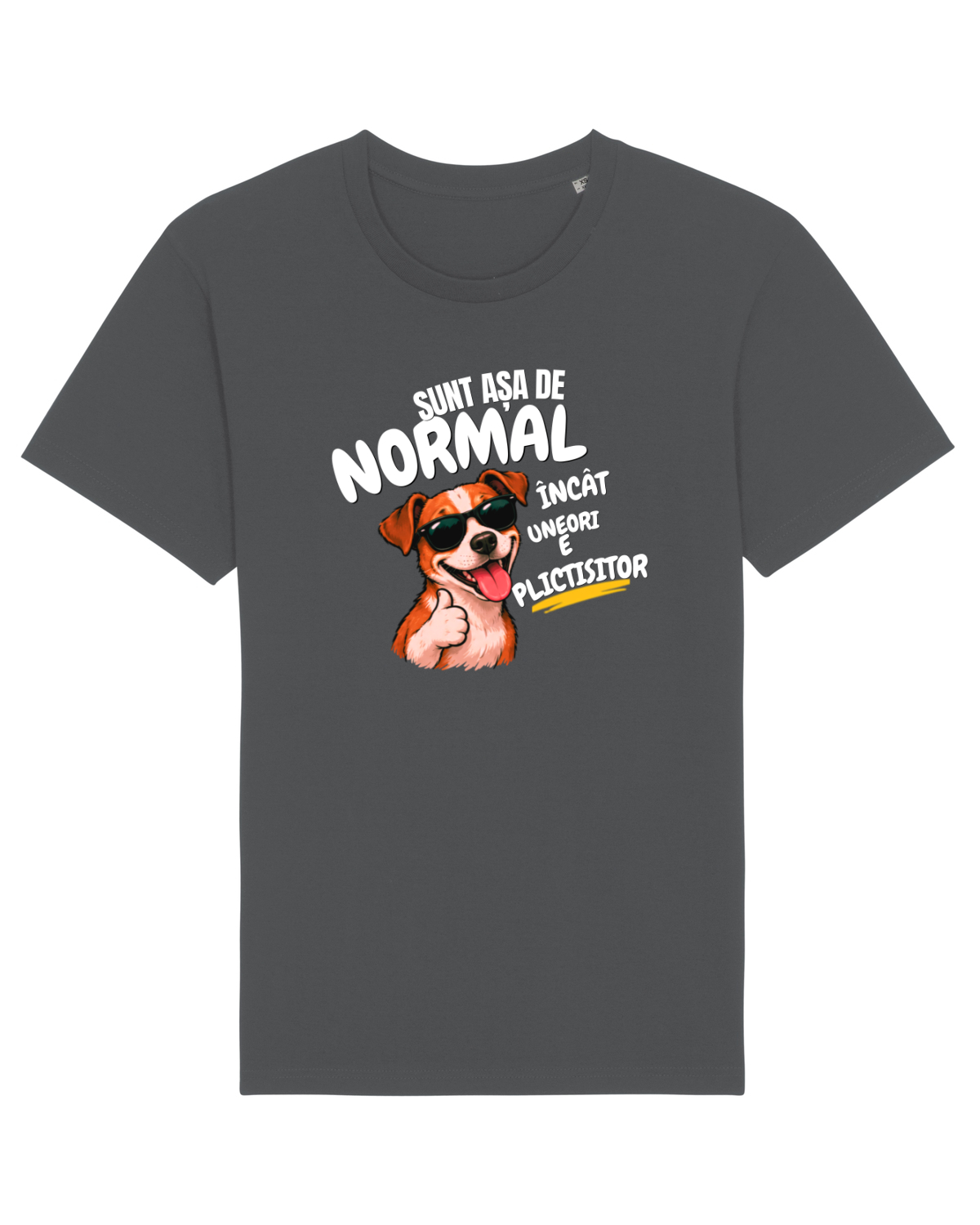 Tricou mânecă scurtă Unisex Rocker Anthracite