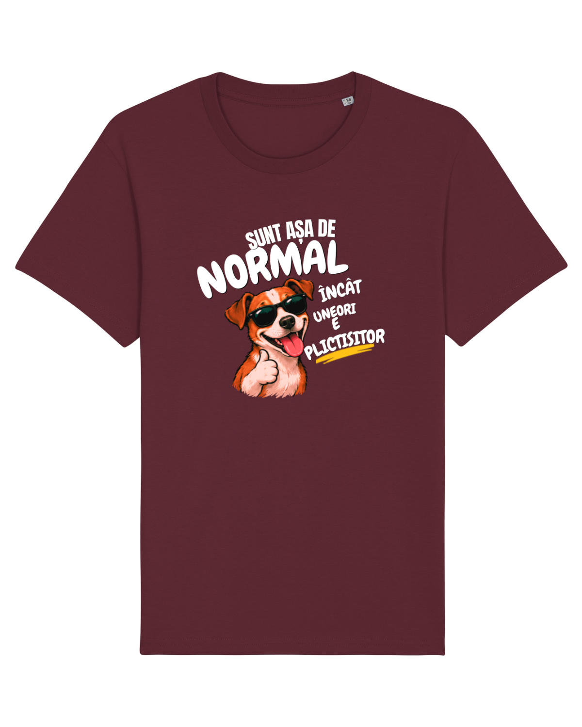 Tricou mânecă scurtă Unisex Rocker Burgundy