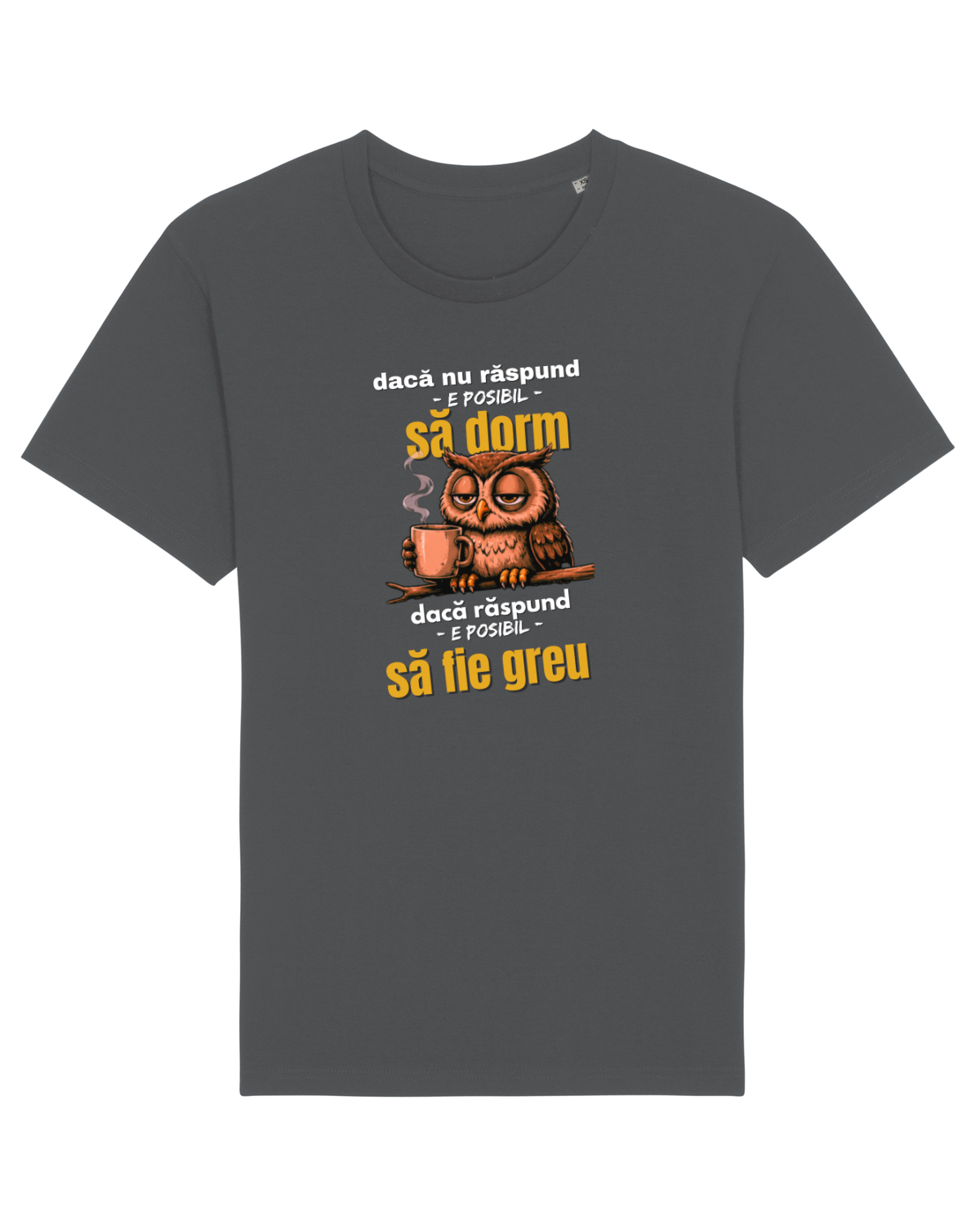 Tricou mânecă scurtă Unisex Rocker Anthracite