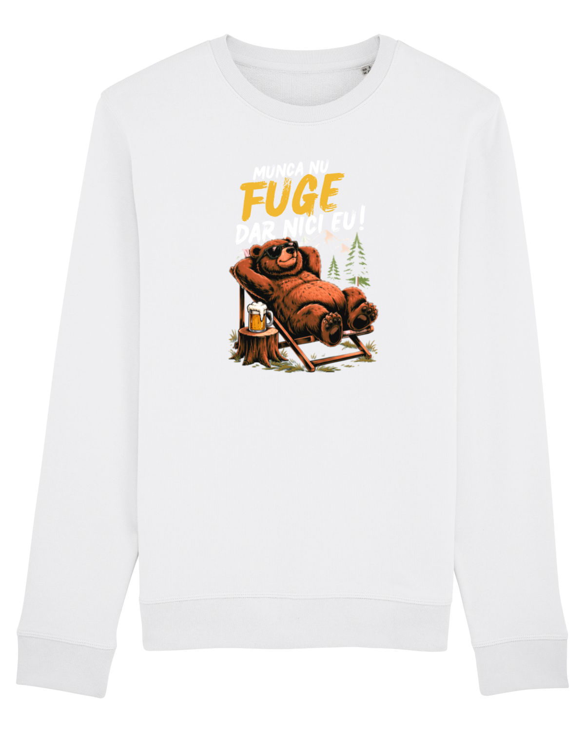 Bluză mânecă lungă Unisex Rise White