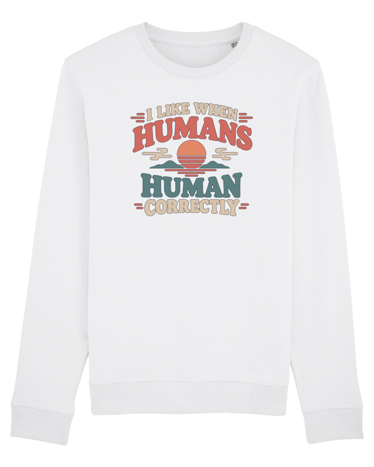 Bluză mânecă lungă Unisex Rise White