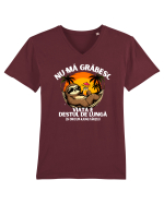 Nu mă grăbesc  Tricou mânecă scurtă guler V Bărbat Presenter