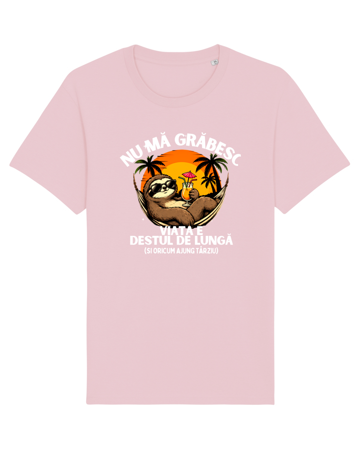 Tricou mânecă scurtă Unisex Rocker Cotton Pink