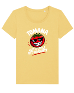 Tomana  Tricou mânecă scurtă guler larg fitted Damă Expresser