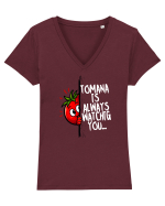 Tomana  Tricou mânecă scurtă guler V Damă Evoker