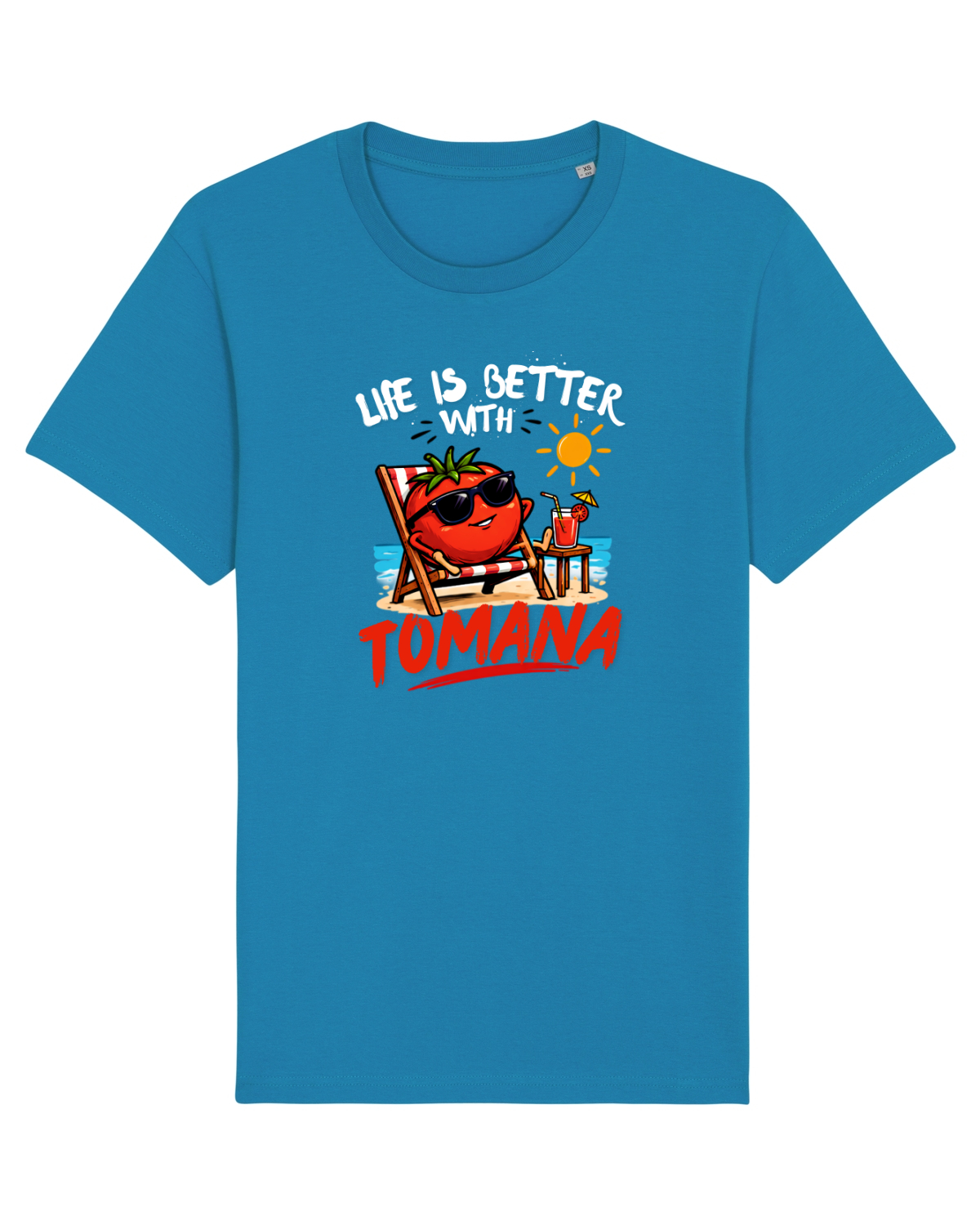 Tricou mânecă scurtă Unisex Rocker Azur