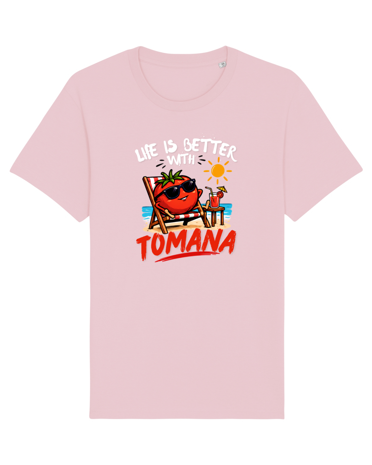 Tricou mânecă scurtă Unisex Rocker Cotton Pink