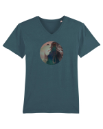 Crying girl Tricou mânecă scurtă guler V Bărbat Presenter