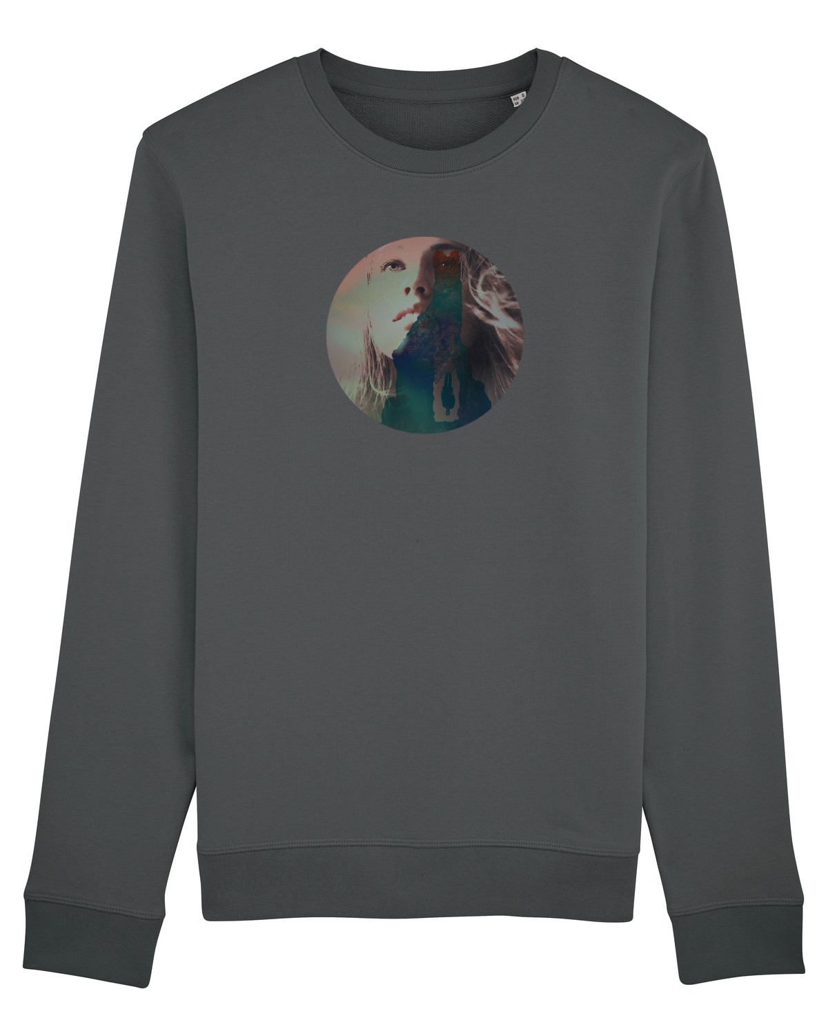 Bluză mânecă lungă Unisex Rise Anthracite