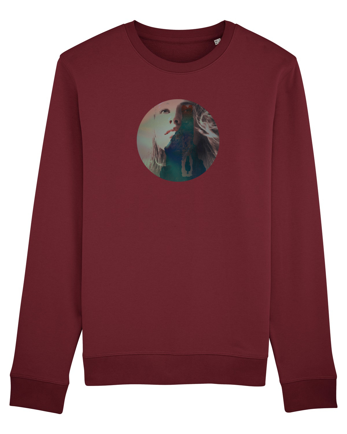 Bluză mânecă lungă Unisex Rise Burgundy