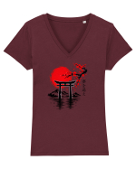 Japonia  Tricou mânecă scurtă guler V Damă Evoker
