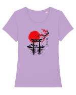 Japonia  Tricou mânecă scurtă guler larg fitted Damă Expresser