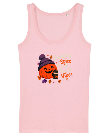 Pumpkin spice& good vibes Cotton Pink